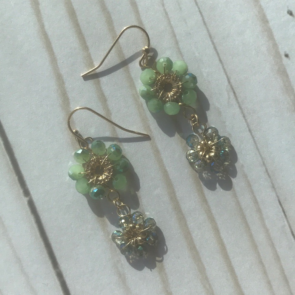 NWT jm Beaded Dangle Earrings